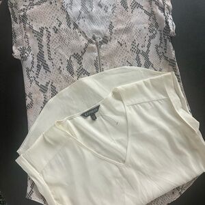 Express Snakeskin and White Blouses